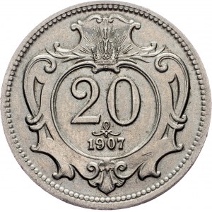 Franz Joseph I., 20 Heller 1907, Vienna