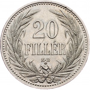 Franz Joseph I., 20 Füller 1914, KB, Kremnitz