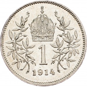 Franz Joseph I., 1 Krone 1914, Vienna