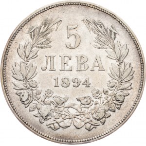 Bulgaria, 5 Leva 1894