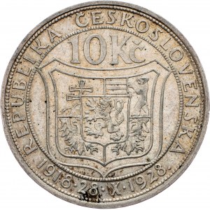 Czechoslovakia, 10 Korun 1928, Kremnitz