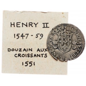 France, Douzain Aux Croissants 1551