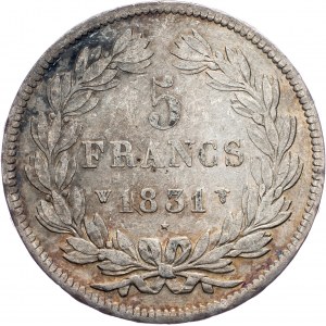 France, 5 Francs 1831, W