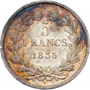 Frankreich, 5 Francs 1835, W