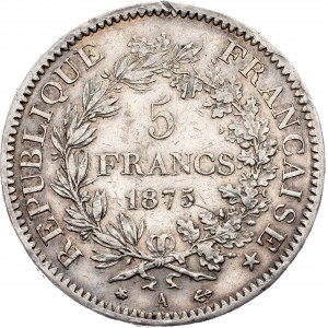 France, 5 Francs 1875, A