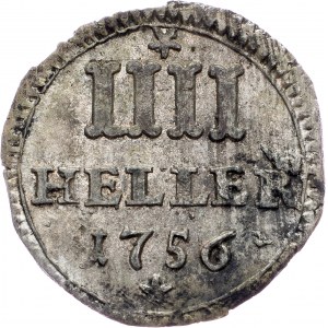 Germany, 4 Heller 1756