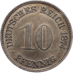 Germany, 10 Pfennig 1874, C
