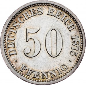 Germany, 50 Pfennig 1875, G