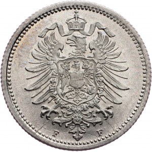 Germany, 20 Pfennig 1876, F