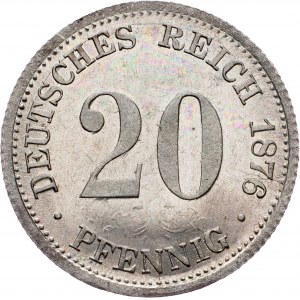 Germany, 20 Pfennig 1876, F