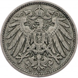 Germany, 10 Pfennig 1901, E