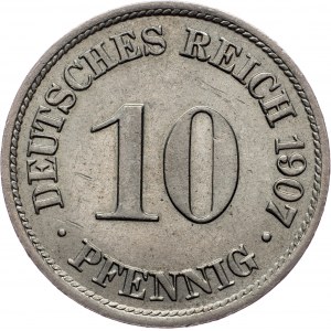 Germany, 10 Pfennig 1907, A