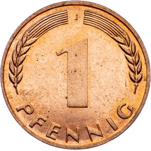 Germany, 1 Pfennig 1950, J