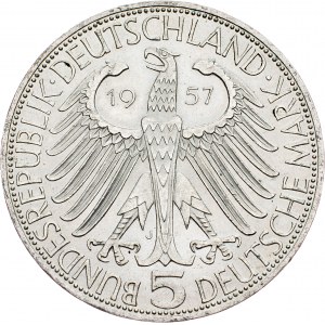 Germany, 5 Mark 1957, J