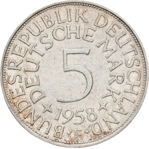 Germany, 5 Mark 1958, F