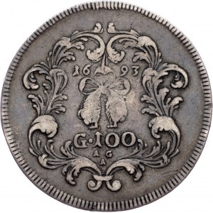 Italy, 100 Grana 1693, A-G/A