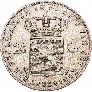 Netherlands, 2 1/2 Gulden 1871, Utrecht