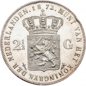 Netherlands, 2 1/2 Gulden 1872, Utrecht