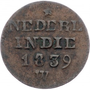 Netherlands East Indies, 1 Duit 1839, W