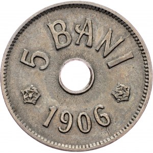 Romania, 5 Bani 1906, Hamburg