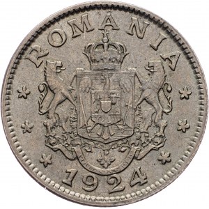 Romania, 1 Leu 1924, Brussels