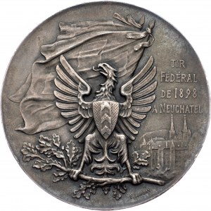 Switzerland, Shooting medal 1898, Neuchatel