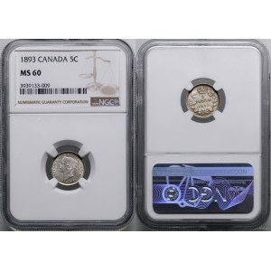 Kanada, 5 centów, 1893, Londyn
