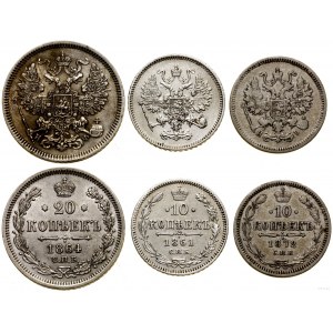 Rosja, zestaw 3 monet, Petersburg