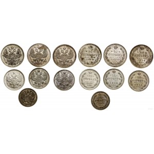 Rosja, zestaw 7 monet, Petersburg