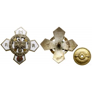 Polska, Oficerska odznaka pamiątkowa 21 Pułku Piechoty (miniatura)