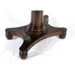 English William IV game table - 1830-1840, made of rosewood, with grooved leg and folding top. Height x width x depth: 73 x 90 x 45 cm. Item condition grading: **** good.