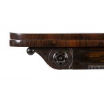 English William IV game table - 1830-1840, made of rosewood, with grooved leg and folding top. Height x width x depth: 73 x 90 x 45 cm. Item condition grading: **** good.
