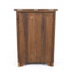 Biedermeier one-door cabinet 19th century, single-door, mahogany wood. Height x width x depth: 90 x 62 x 32 cm. Item condition grading:**** good.