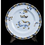 Group of three ceramic plates - Émile Gallé (1846-1904) - Nancy, decorated with crowned animals, signed on the back of each plate. Diameters 23 and 24 cm. Item condition grading: **** good.