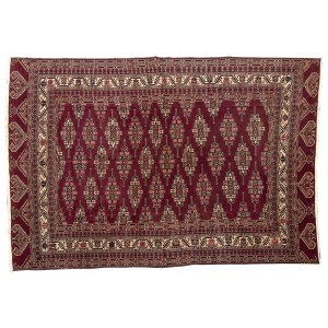 A Bukhara Yomut carpet - TURKMENISTAN, mid 20th century, Dimensionsi: 209 x 305 cm. Item condition grading: **** good.