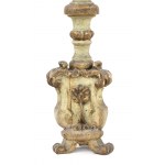 Italian gilt wood torch holder - 19th century, gilt and lacquered. Dimensions 92 x 20 x 20 cm. Item condition grading: *** fair ( missing parts).