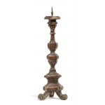 Italian gilt wood torch holder - 18th century, red lacquered. Dimensions 50 x 15 x 15 cm. Item condition grading: *** fair (defects and missing parts).