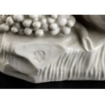 A pair porcelain sculptures Nymphenburg 19th century, F. Bustelli, F. Bustelli Nymphenburg (Locarno, 11 April 1723 - Nymphenburg, 18 April 1763) entirely in white enamel, depicting Bacchus and Ceres seated. Make and signature under the base. Height x widt