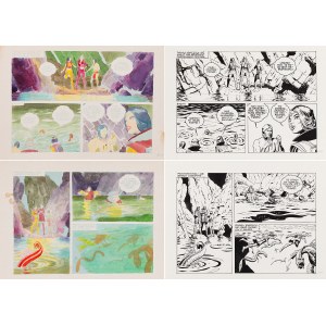 Boguslaw Polch (1941 Warsaw - 2020 ), Gods from Space. Revolt of the Giants, board and blaudruk no. 38, 1978