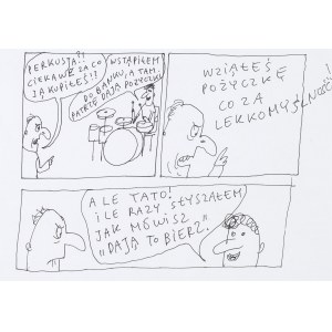 Marek Raczkowski (b. 1959, Warsaw, Poland), Percussion, satirical comics