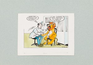Szarlota Pawel (1947 - 2018 ), Jadł Pan ostatnio coś ostrego?, komiks satyryczny, 1988
