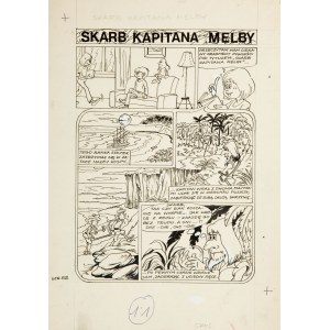 Szarlota Pawel (1947 - 2018 ), Jonka, Jonek and Kleks. Captain Melba's Treasure, board #52, 1974