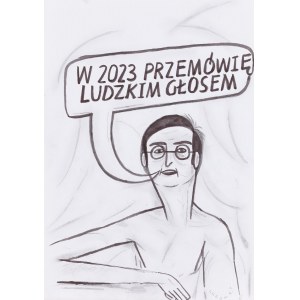 Bolesław Chromry (ur. 1987), Bez tytułu, komiks satyryczny, 2023