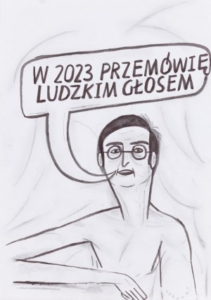 Bolesław Chromry (ur. 1987), Bez tytułu, komiks satyryczny, 2023