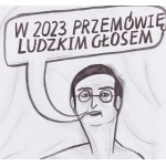 Bolesław Chromry (geb. 1987), Ohne Titel, satirischer Comic, 2023