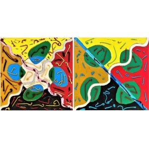 Waclaw Gibaszek, Aboriginal diptych, 2010