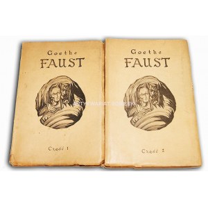 GOETHE- FAUST 1-2 (komplet) z podpisem Emila Zegadłowicza i Franciszka Foltina