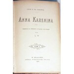 TOŁSTOJ- ANNA KARENINA T. 1-3 (komplet) wyd.1