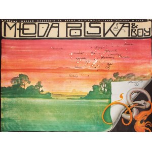 Franciszek Starowieyski (1930 Bratkówka u Krosna - 2009 Varšava), plakát k výstavě Młoda Polska &amp; Boy v Literárním muzeu Adama Mickiewicze, 1973.