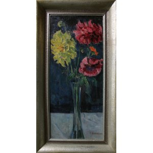 Georg Wichmann, Flowers in a glass vase